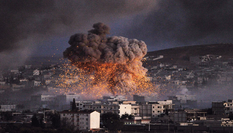 قصف على مواقع سورية 