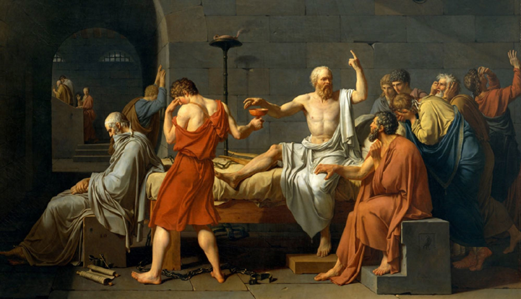 سقراط أثناء تجرعه السم 