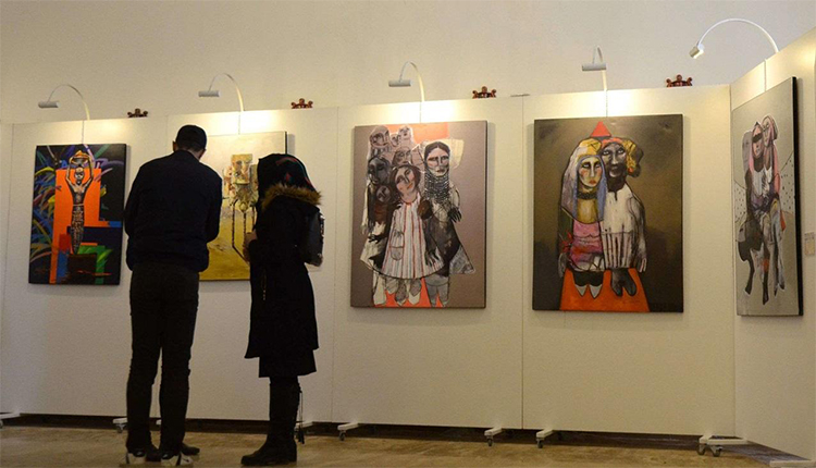 لوحات عراقيين في معرض لبنان