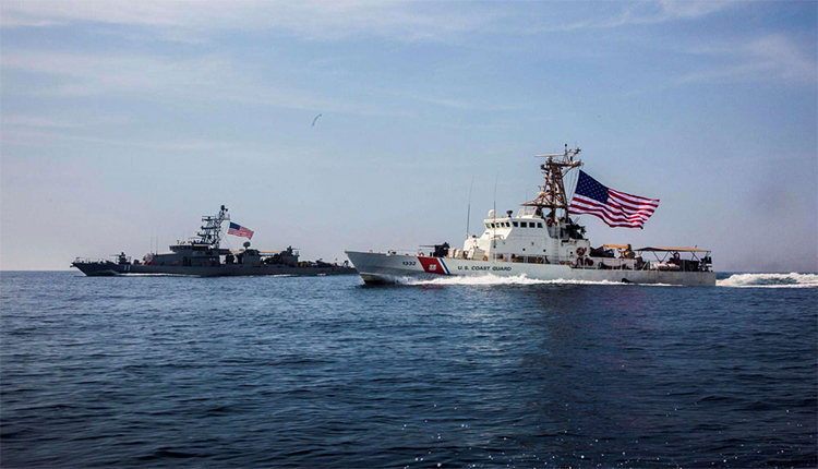 سفن حربية أمريكية في الخليج