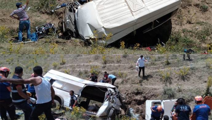 Van’da katliam gibi kaza: 17 göçmen hayatını kaybetti, 25’î yaralı