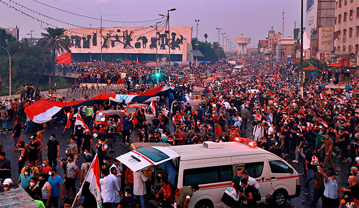 مظاهرات ساحة التحرير في بغداد