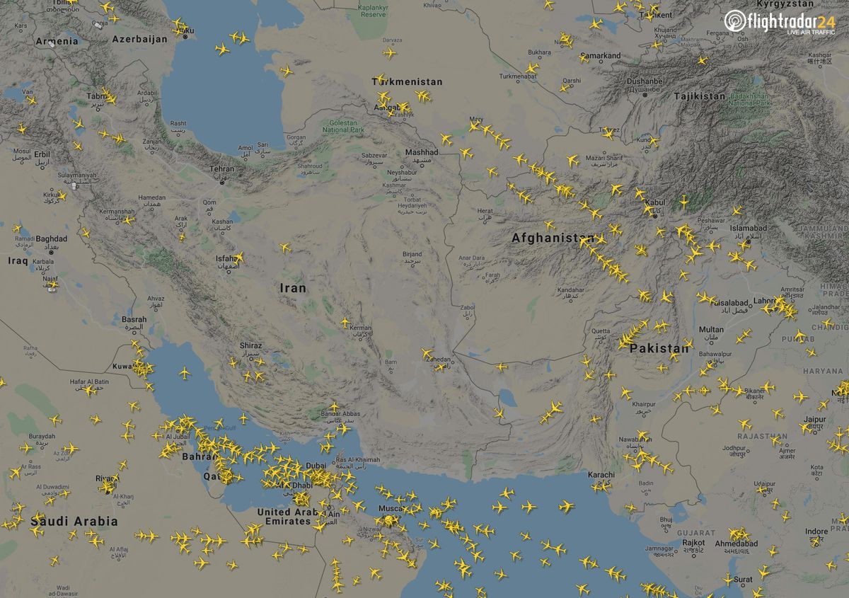 Afghanistan benefits as airlines divert flights from Iran airspace