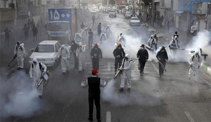 صورة عن وضع كورونا في إيران