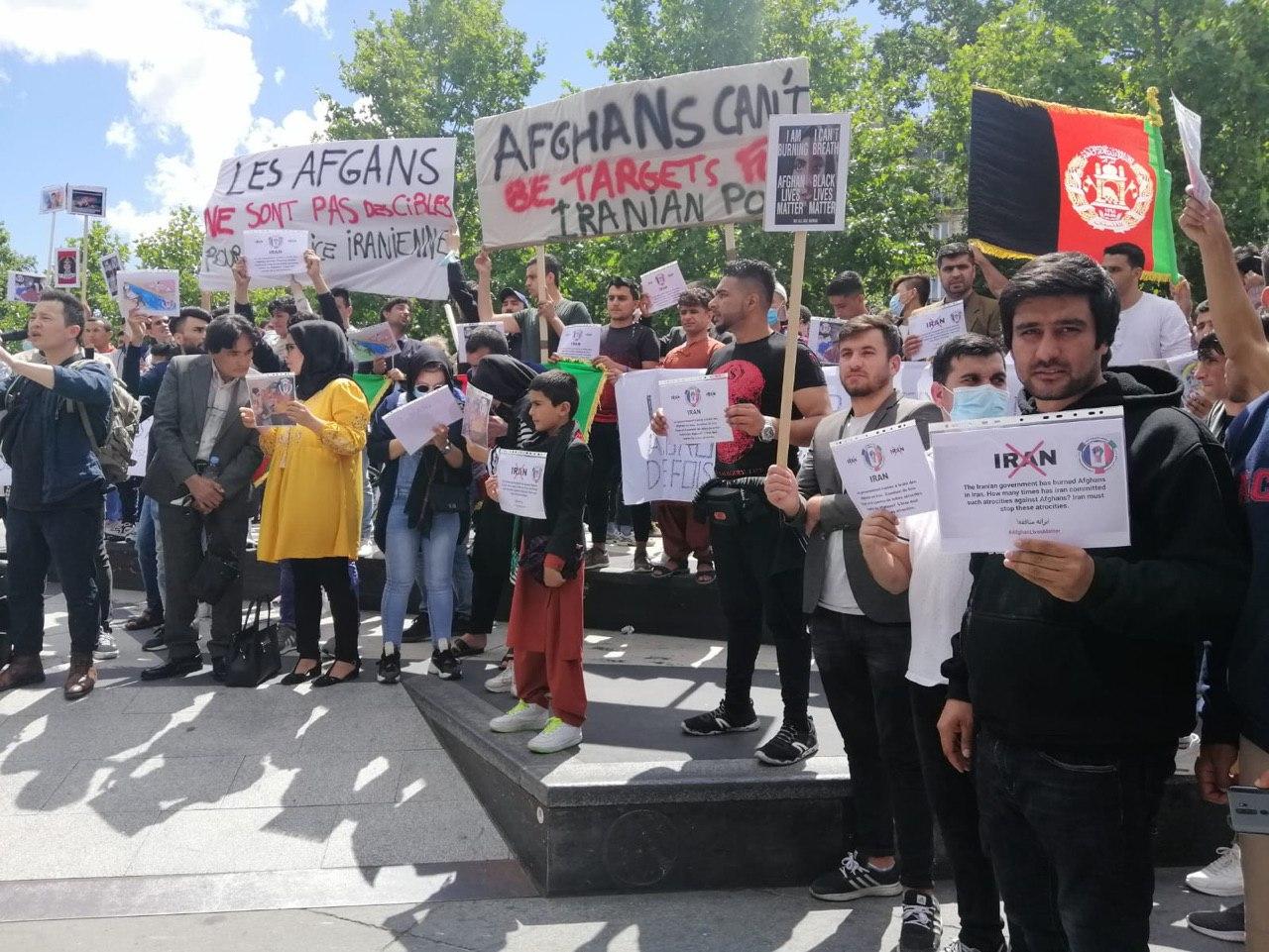 Afghans in diaspora protest Iran’s killing of migrants