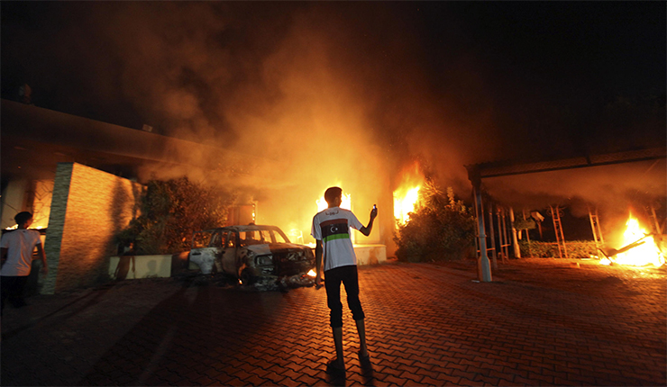 القنصلية الأمريكية في بنغازي بعد الهجوم الأرهابي عليها