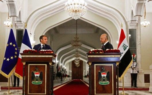 Bağdat’ta yoğun diplomasi: Macron Salih ile Barzani Kazımi ile görüştü