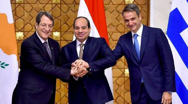 Türk devletine karşı Mısır Yunanistan Kıbrıs üçlü zirvesi