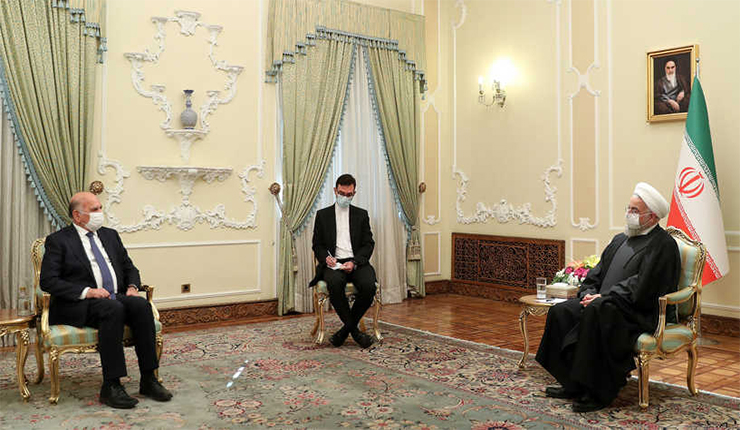 وصول وزير الخارجية العراقي فؤاد حسين إلى إيران