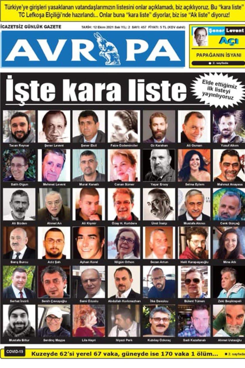 42 Kıbrıslı yazar ve siyasetçinin Türkiye’ye girişi yasaklandı