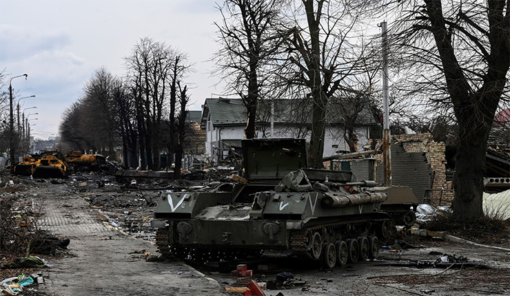 دبابة روسية بمحيط كييف
