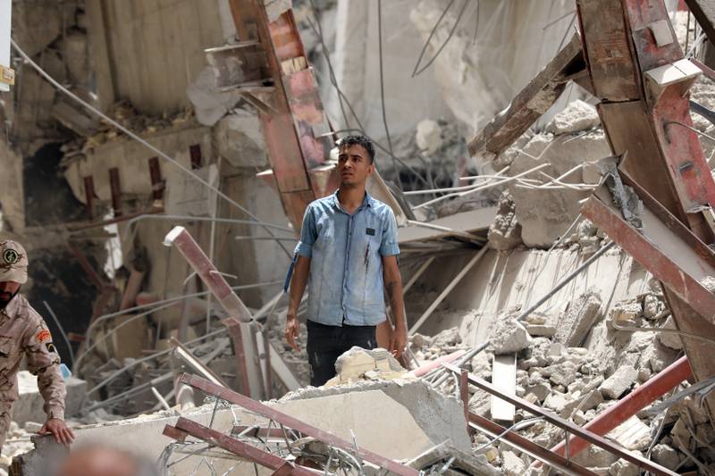 Iran building collapse kills at least 10