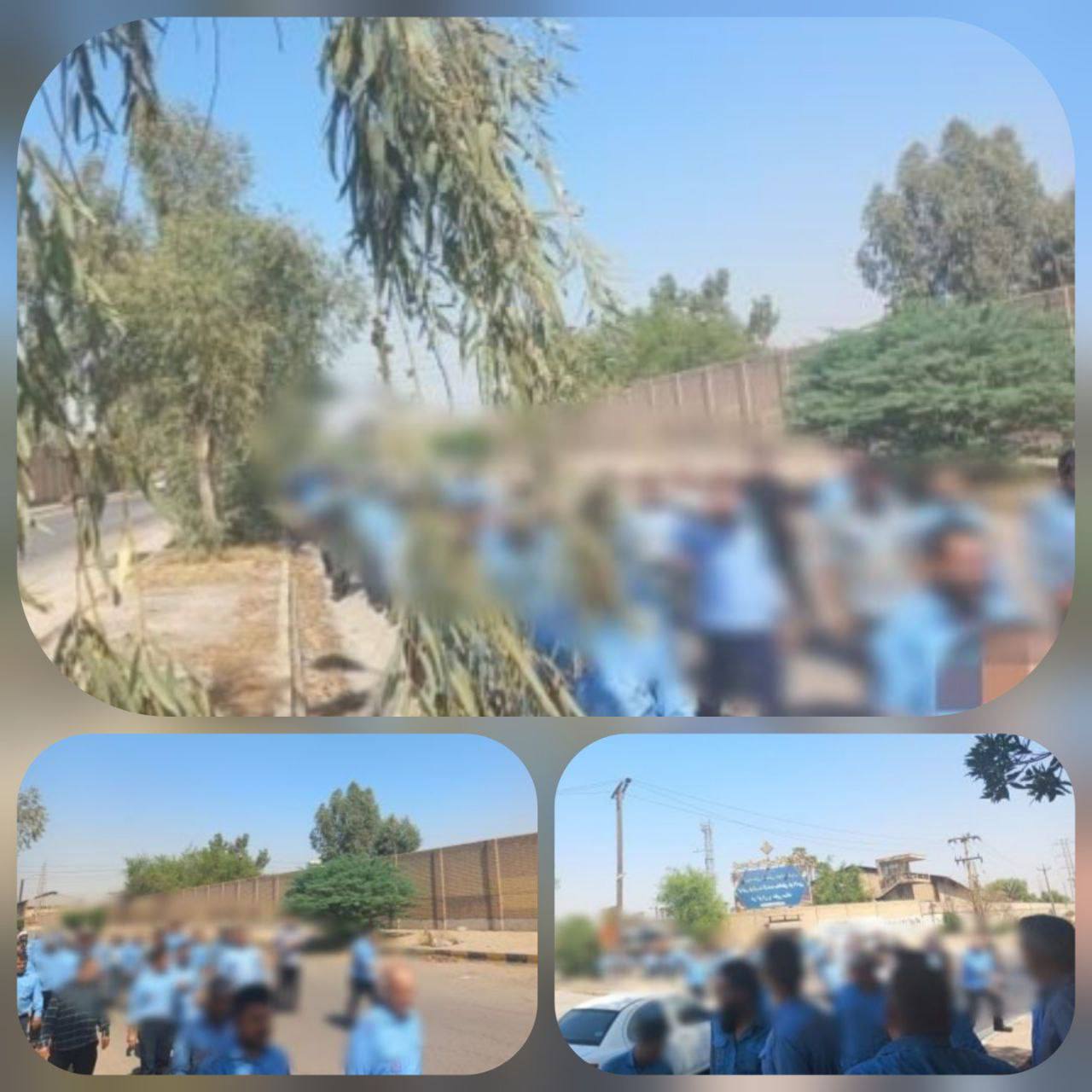 تجمع اعتراضی کارگران گروه ملی فولاد اهواز وارد پنجمین روز شد