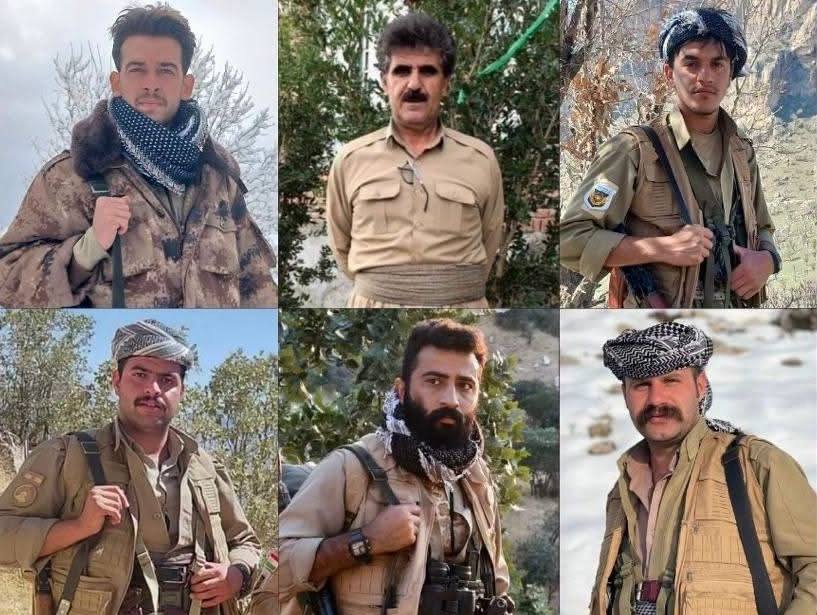شەش پێشمەرگەی حیزبی دێموکرات لە ناوچەی پیرانشار شەهید بوون