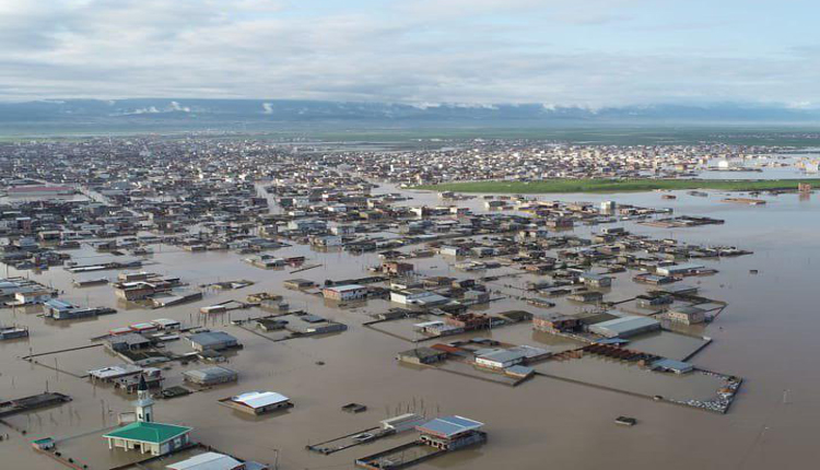 غرق مدينة بكاملها جراء فيضانات
