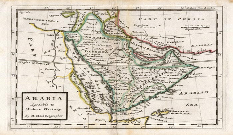 خليج البصرة - الخريطة من عام 1717 م