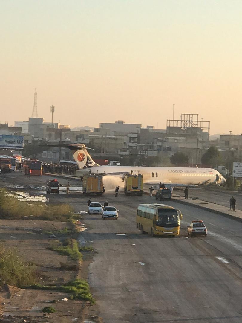 Iran plane lands on city street after ‘technical malfunction’