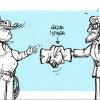 كاريكاتير عن إنسحاب الأمريكي من الأتفاق النووي الإيراني
