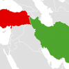 خريطة إيران وتركيا