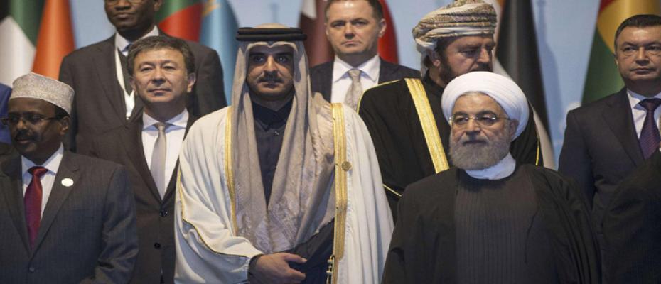 رئيس الإيراني مع أمير قطر