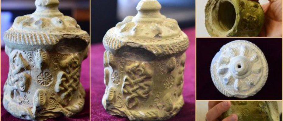 Harran'da seramikten yapılmış 900 yıllık tıpalı ilaç şişesi bulundu 