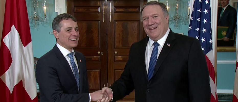 Pompeo meets Swiss FM amid Iran tensions