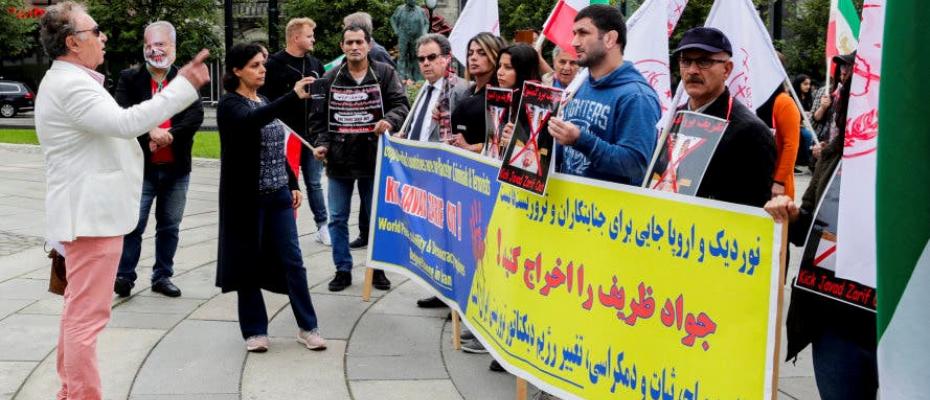 احتجاجات الإيرانيين ضد ظريف