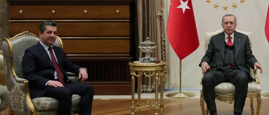 Mesrur Barzani Erdoğan ile görüştü
