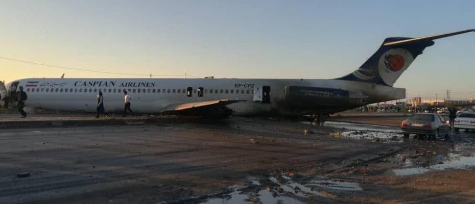 Iran plane lands on city street after ‘technical malfunction’