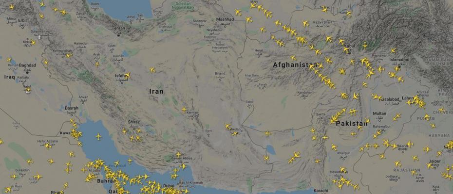 Afghanistan benefits as airlines divert flights from Iran airspace