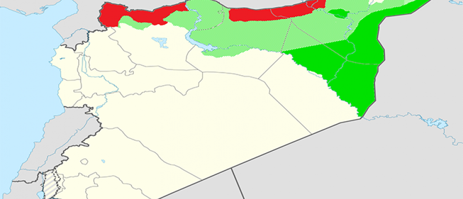 خريطة الإدارة الذاتية في شمال شرق سوريا