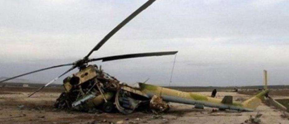 İran rejimine ait askeri helikopter düştü