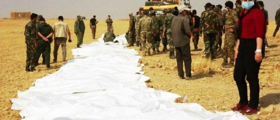 Rojava’da DAİŞ’in öldürdüğü Suriye askerlerine ait toplu mezar bulundu