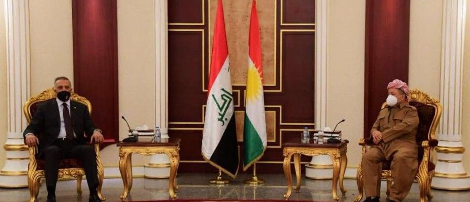 Kazımi Erbil’de Mesud Barzani tarafından kabul edildi