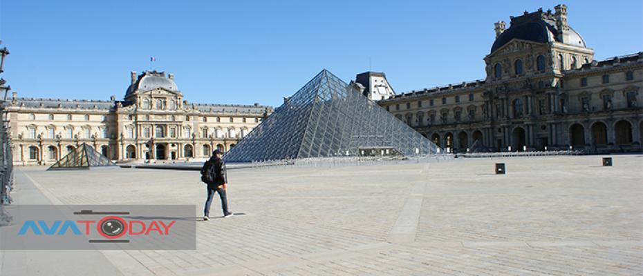 متحف اللوفر في باريس، أثناء الحجر الصحي
