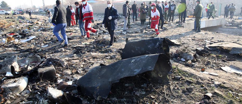 موقع تحطم الطائرة الأوكرانية