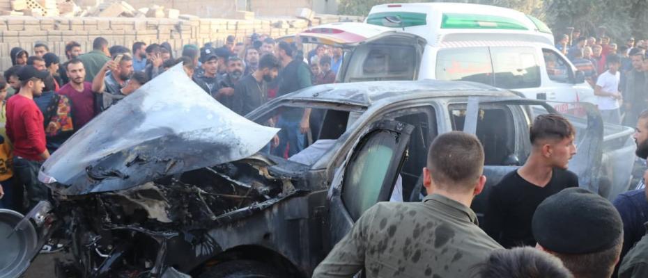 Türk uçakları Qamişlo’da bir aracı vurdu