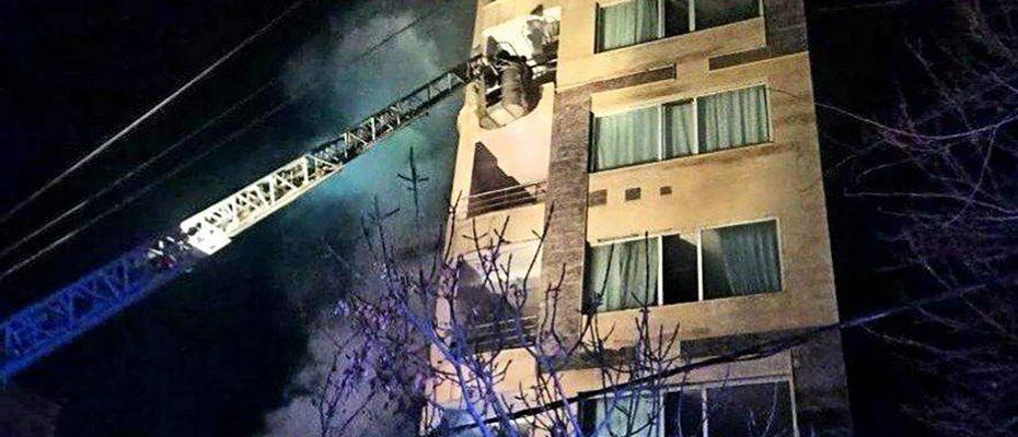 خودکشی عامل اصلی آتش سوزی ساختمان ۹ طبقه در کرمانشاه! 