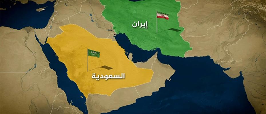 خريطة السعودية وإيران
